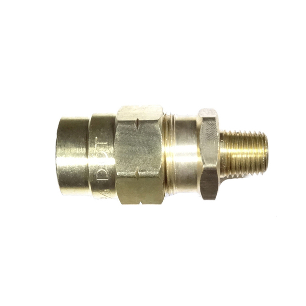 38336 Fitting ABN Hose Connector 7/8 X 1/2 X 3/8 MPT  Brass