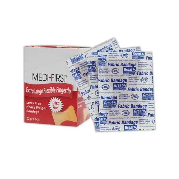 MP61773 Extra Large Flexible Fingertip Bandages Latex-Free  (25/Bx)