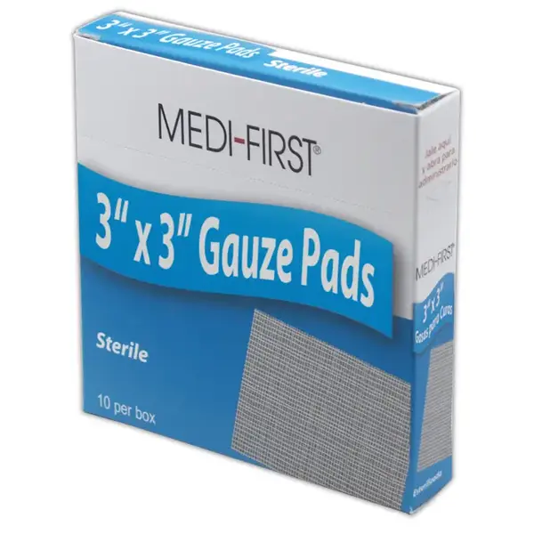 MP61212 Medi-First 3" X 3" Sterile Gauze Pad  (10/BX)