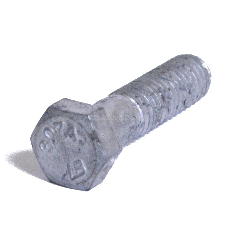Hex Head Cap Screw 1/4-20 X 1  Grade 2 Galvanized