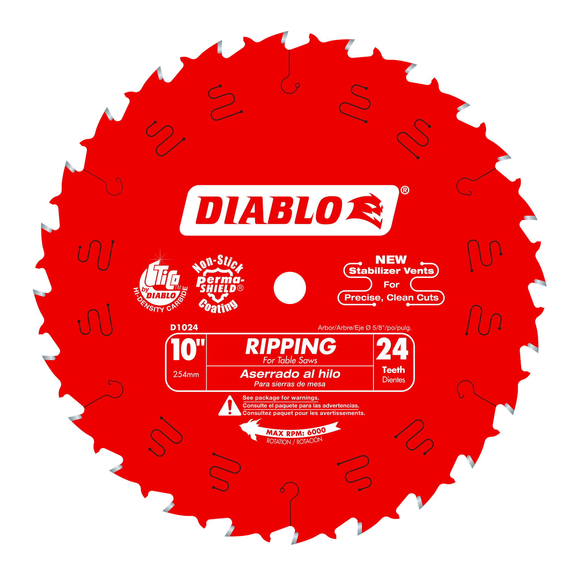 Blade 10 x 24 Tooth Ripping Wood  Diablo®