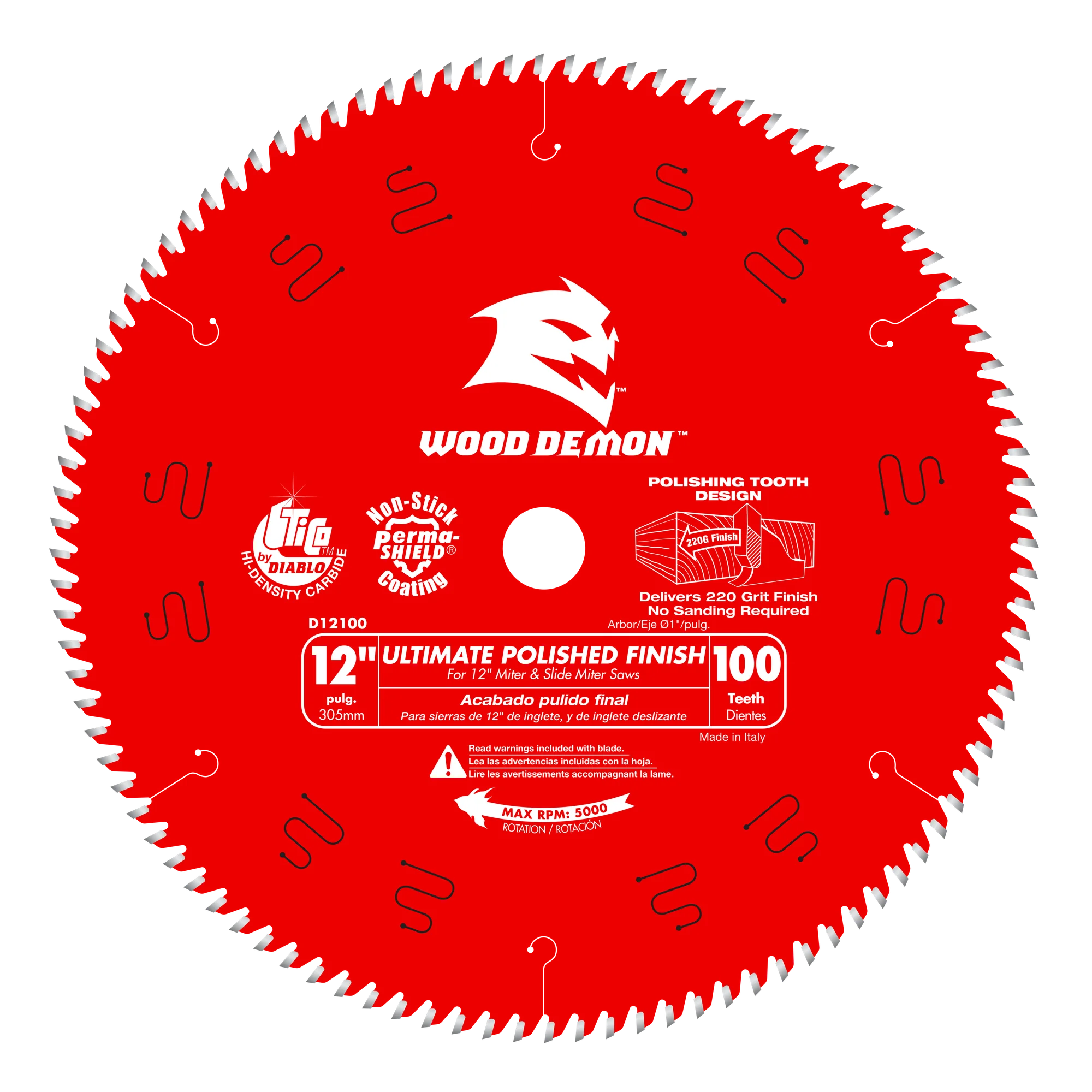 Blade 12 x 100 Tooth Ultimate Polish Wood Demon™ Diablo®