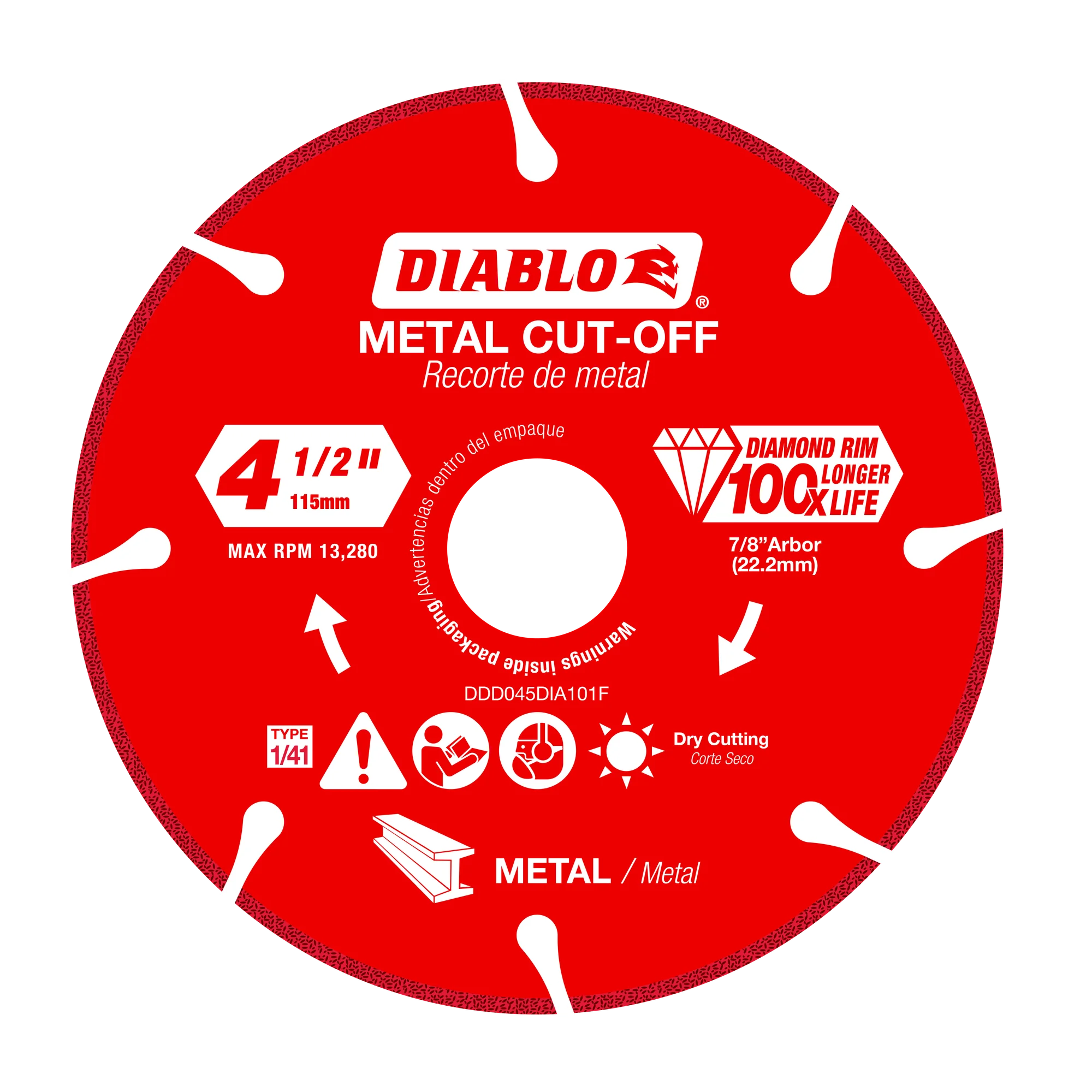 Cut Off Disc 4 1/2 Diamond Metal  Diablo®