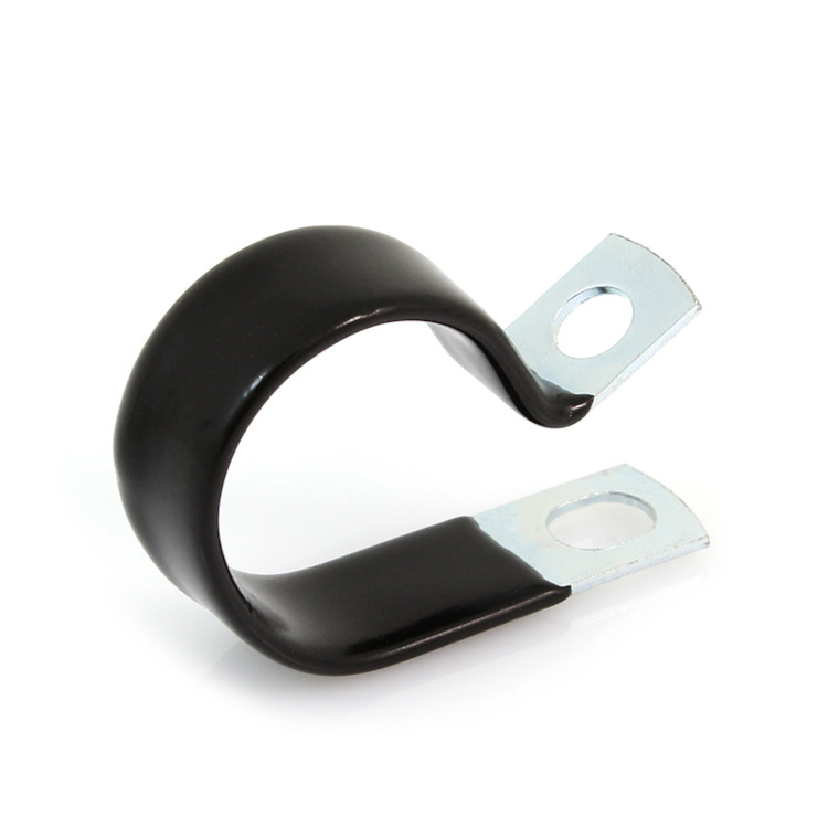 Loop Clamp 3/8  Plastisol Cushion  Zinc Plated Steel