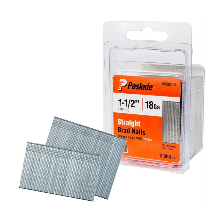 Brad  18GA  1 1/2  Electro Galvanized  Paslode  (2000/BX)