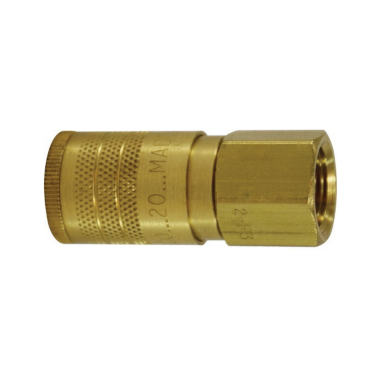 Air Coupling Socket 1/4 Body X 1/4 FPT Brass