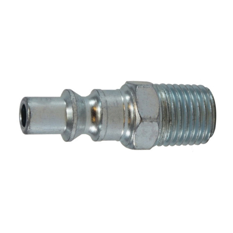 Air Coupling Plug 1/4 Body X 1/4 MPT Steel Zinc Plated