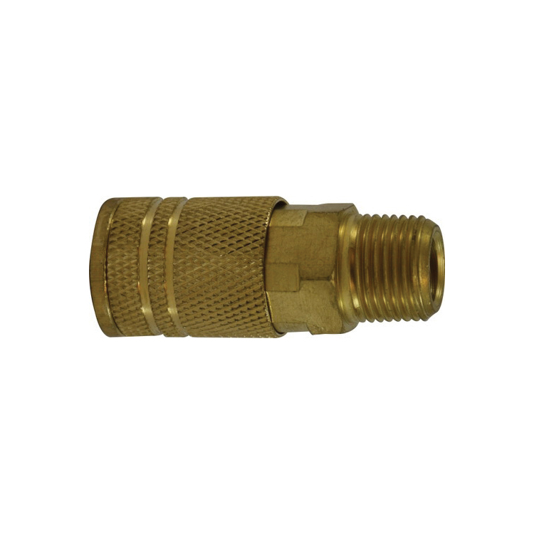 Air Coupling Socket 1/4 Body X 1/4 MPT Brass