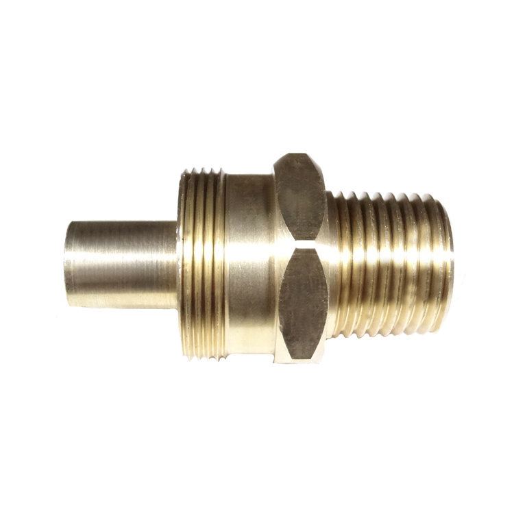 Fitting ABN Hose Connector 3/4 X 3/8 X 3/8 MPT  Body Only  Brass