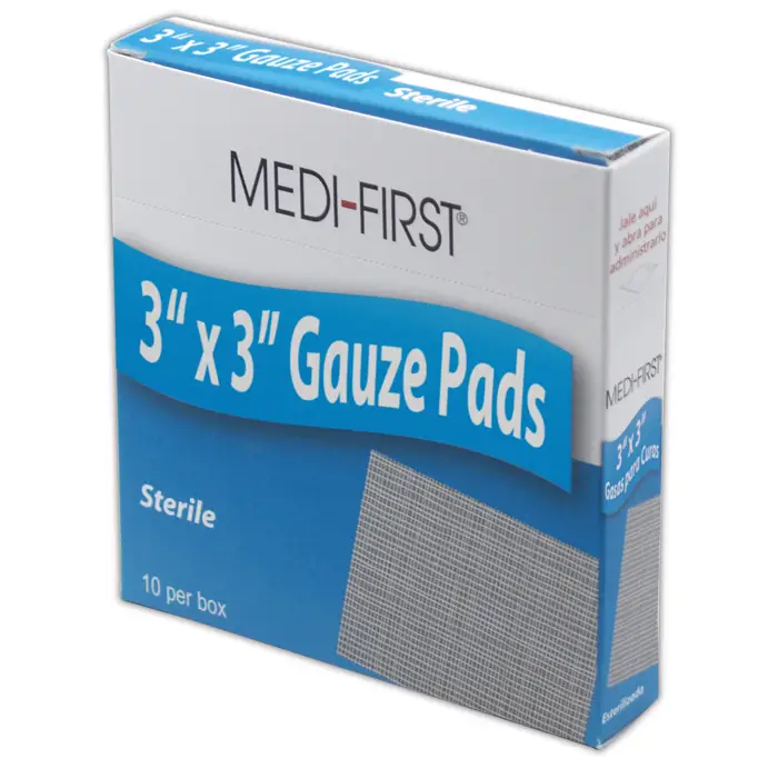Medi-First 3" X 3" Sterile Gauze Pad  (10/BX)