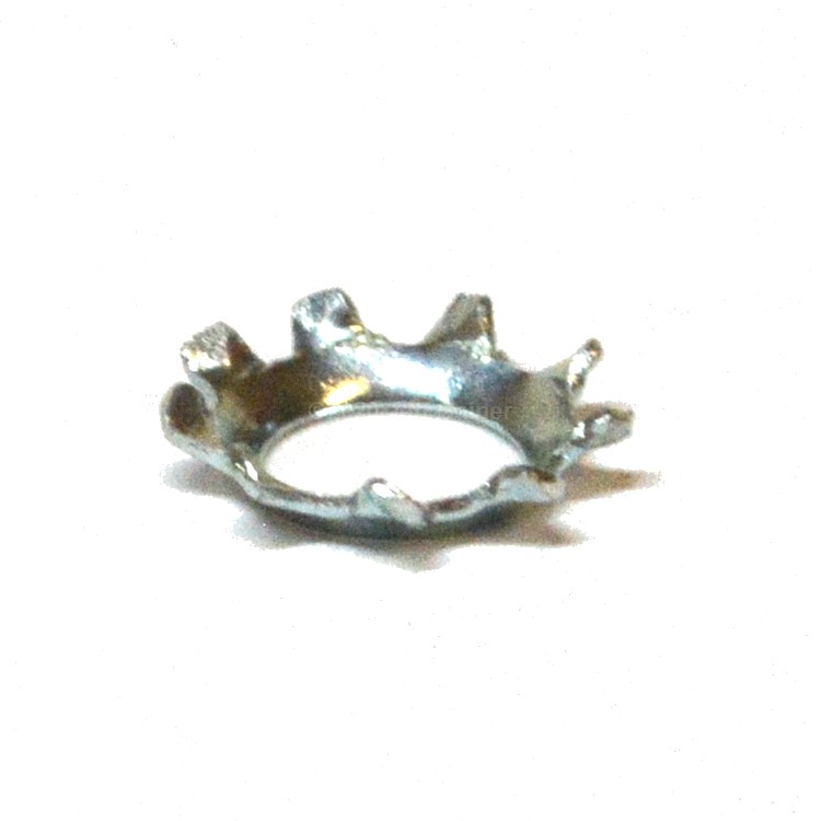 External Tooth Countersunk Lock Washer 1/4  Zinc Plated