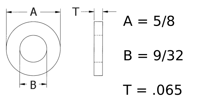 SW0210 Flat Washer SAE 1/4  Grade 2 Plain