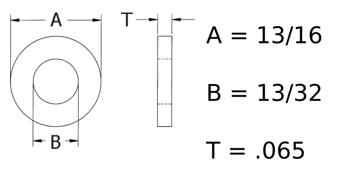 SW0212 Flat Washer SAE 3/8  Grade 2 Plain