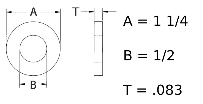 UW813 Flat Washer USS 7/16  Grade 8 Yellow Zinc Plated