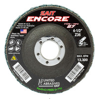 Flap Disc Encore 4 1/2  60 Grit T29  Arbor 7/8  Zirconium