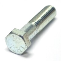 109438 Hex Head Cap Screw 1/4-20 X 3  Grade 5 Zinc Plated W/ Red Head