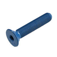Flat Head Socket Cap Screw 3/8-24 X 2  Blue Teflon