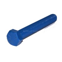 Hex Head Tap Bolt 5/8-11 X 4 1/2  Grade 5 Blue Teflon