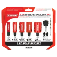 DHS09SGP Hole Saw Set Bi-Metal (9-pc)  Diablo