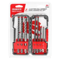 DMAPL9920-S7 Hammer Bit Set Rebar Demon Carbide Tipped SDS-PLUS 4 Cutter (7-PC) diablo