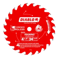 Blade 4 1/2 x 24 Tooth Framing Wood  Steel Demon™ Diablo®