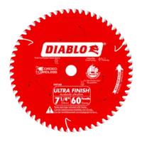 Blade 7 1/4 x 60 Tooth Carbide-Tipped Ultra Finish Wood  Diablo®