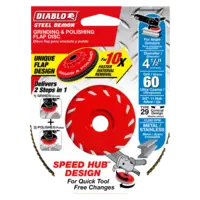 DCX045060B01F Flap Disc 4 1/2 60 Grit Speed Hub Steel Demon™ Diablo®