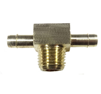 Hose Branch Tee Barb 1/4 BARB X 1/8 MPT  Brass
