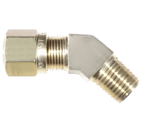 Air Brake Nylon Male Elbow 45° 1/4 x 1/8 MPT  Brass