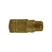 Air Coupling Socket 1/4 Body X 1/4 MPT Brass