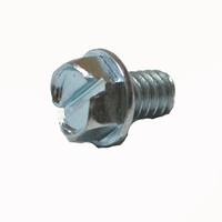 Hex Washer Head Machine Screw 1/4-20 X 3/8  Zinc Plated