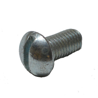 Round Head Slotted Machine Screw 1/4-28 X 1/2  Zinc Plated