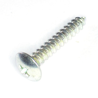 Round Head Phillips  #8 X 1  Zinc Plated