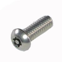 Button Head Socket Cap Screw Torx 1/4-20 X 1/2  Type 304 Stainless Steel W/ Pin