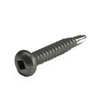 Pan Head Square Drive Self Drilling Screw #14 X 3/4 Type 410 Stainless Steel