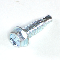 Hex Washer Head Hex Self Drilling #14 X 7/8  Type 410 Stainless Steel