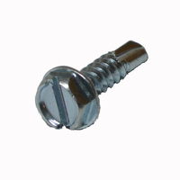 Hex Washer Head Slotted Drive Self Drilling Screw #8 X 1/2 Zinc Plated